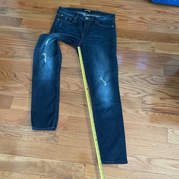 Express Super Skinny Mid Rise Jeans Womens 10R Dark Wash Stretch Denim Casual - Picture 9 of 11